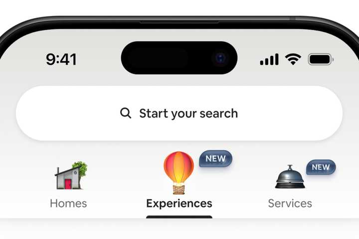 The Explore tab on the all-new Airbnb app