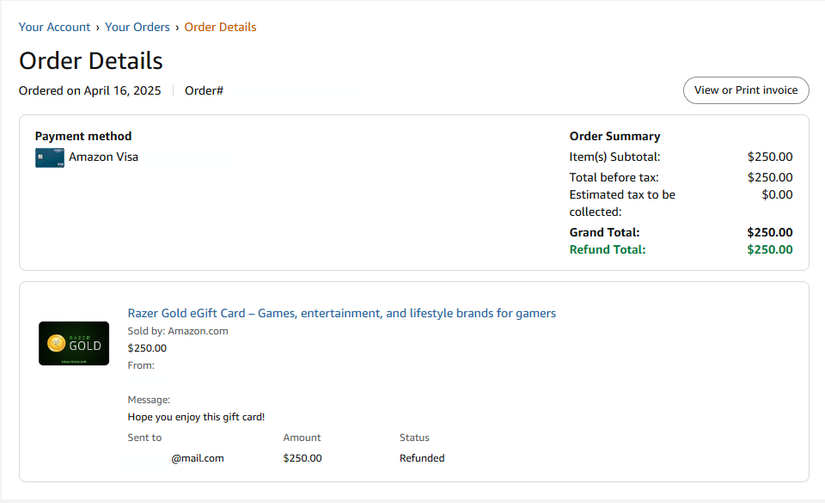 Someone Bought a Fraudulent Gift Card With My Amazon Account: Here's ...