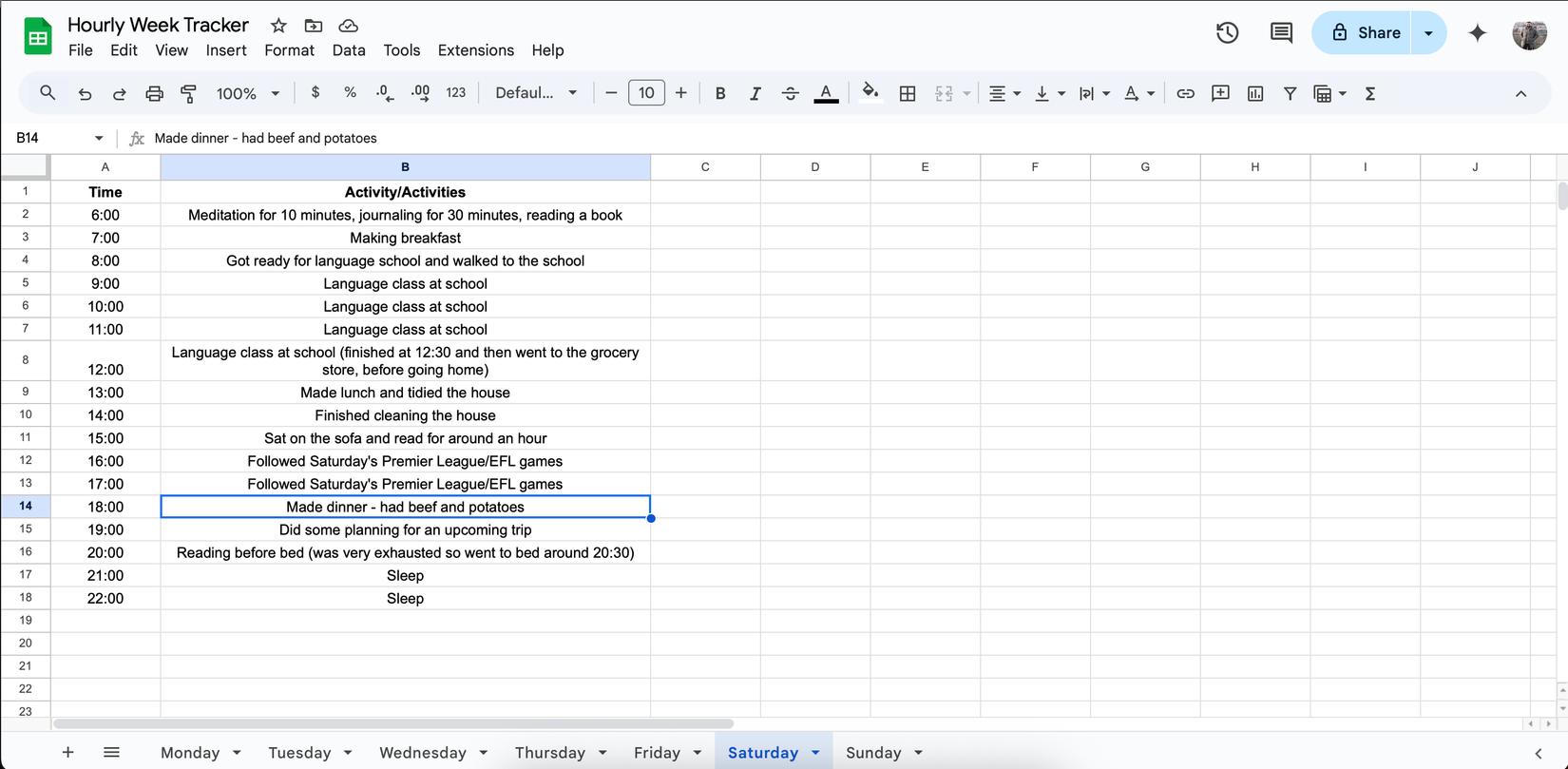 I Tracked Every Hour of My Day for a Week—Here’s What I Learned