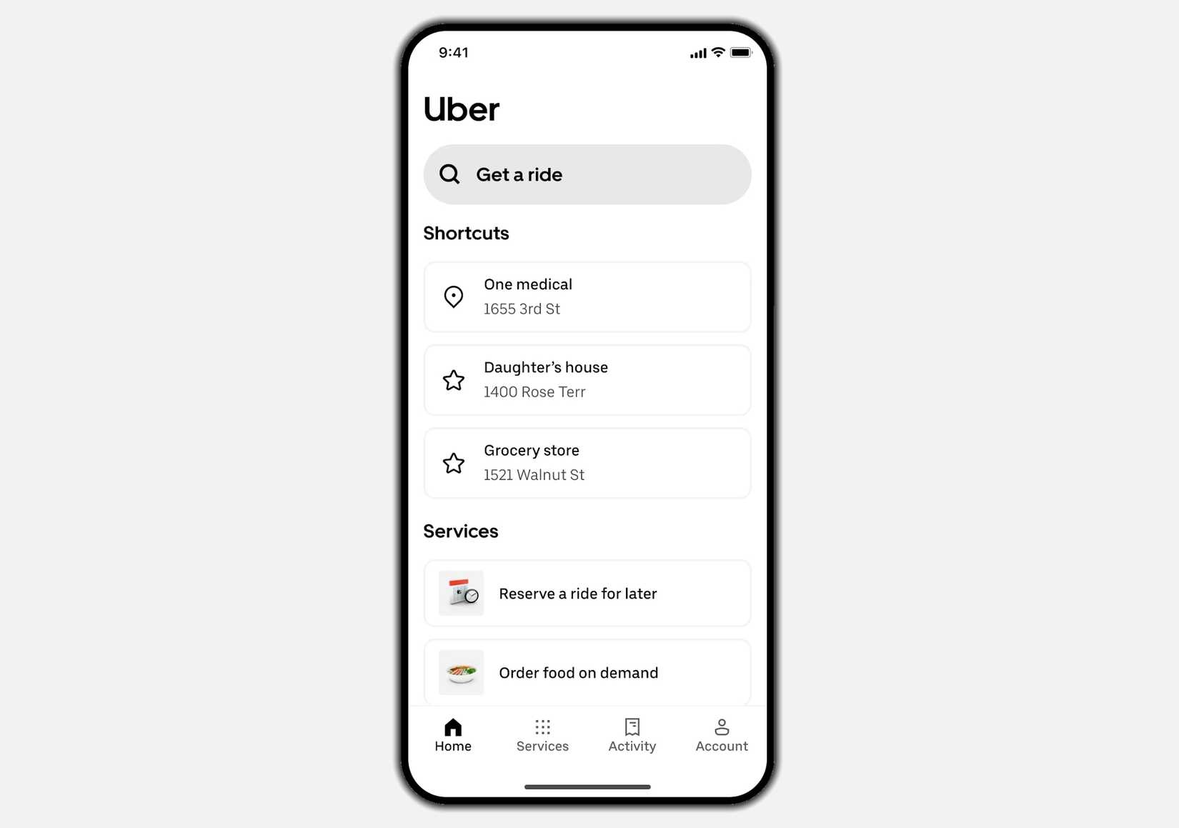 Uber App Example Uber’s New Interface Is for Seniors, But I Might Start Using It Too