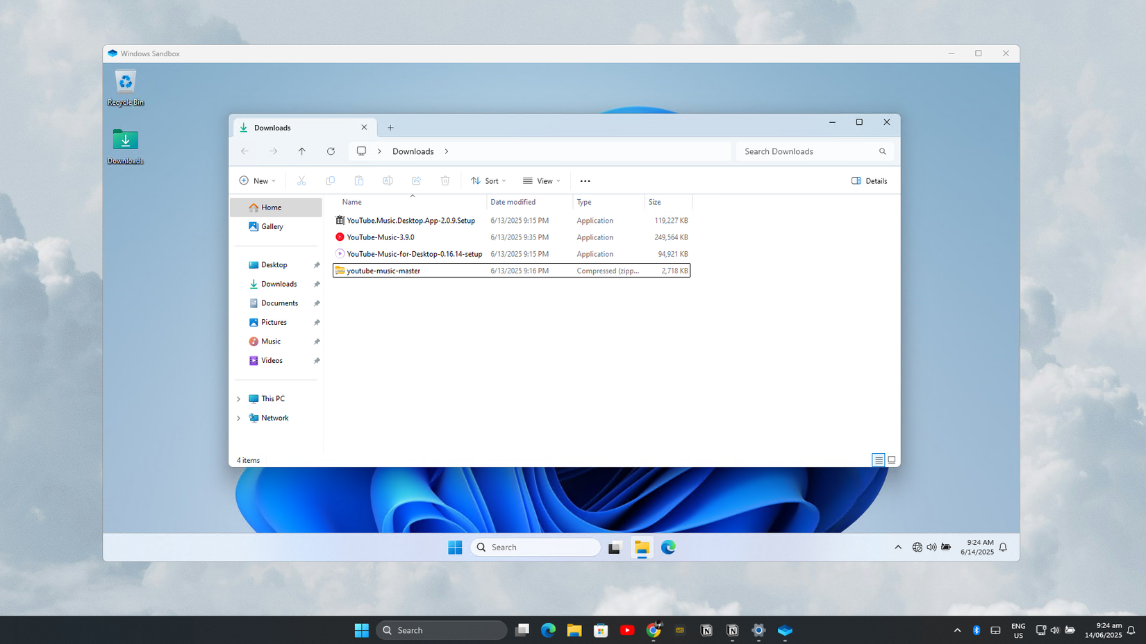Windows Sandbox with folder mapping and disabled networking