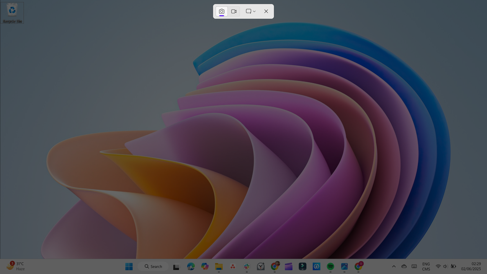 Capturing a part of the screen with Snip and Sketch tool