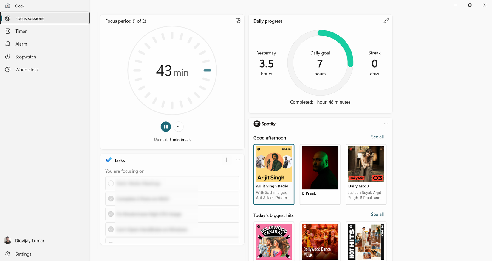 Daily Progress in the Clock App-1