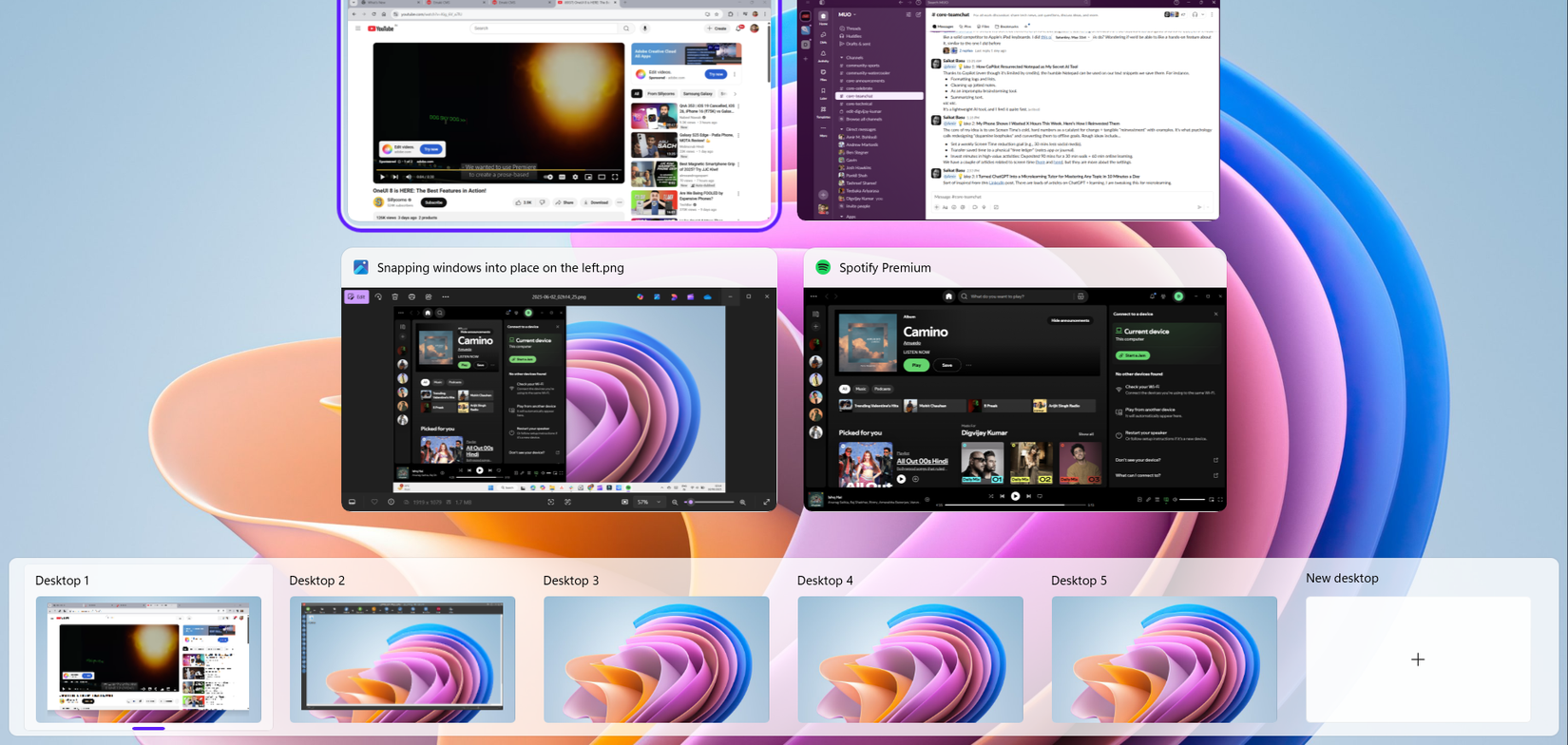 Using Task View on Windows PC