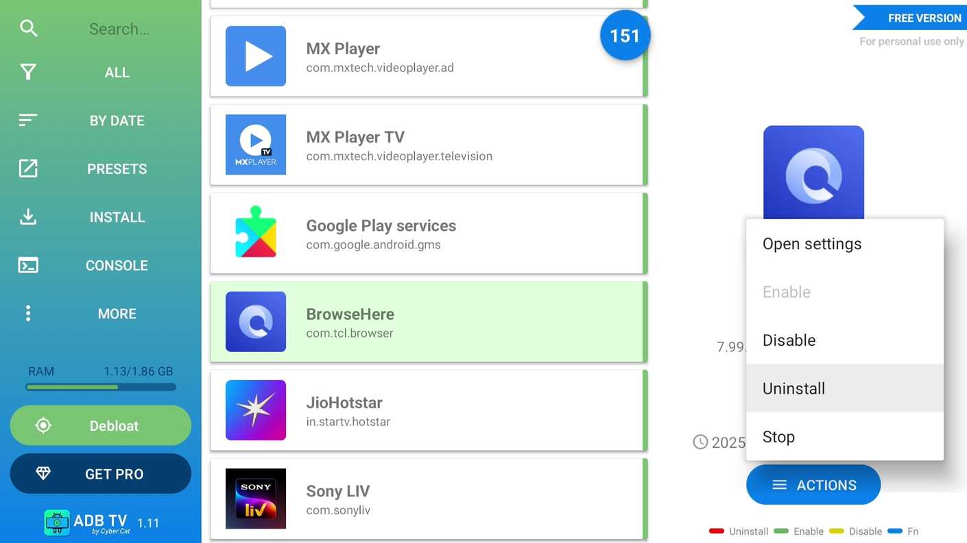Удаление программ через ADB TV Удаление ненужного приложения через ADB TV на Google TV