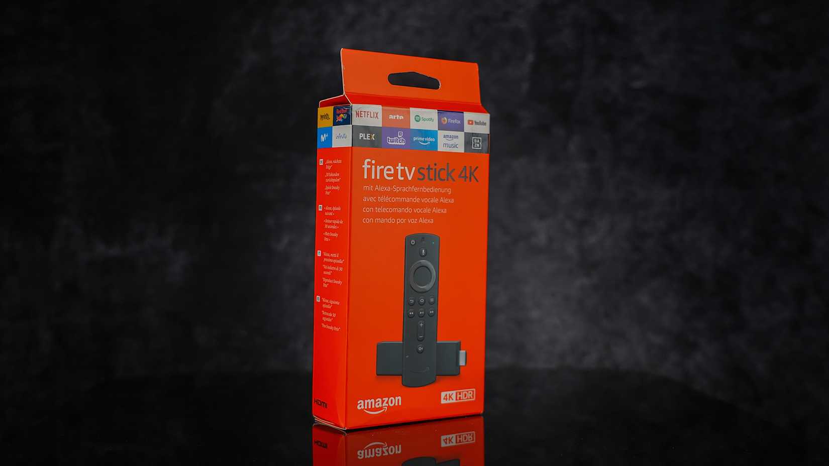 amazon fire tv stick 4k in box.