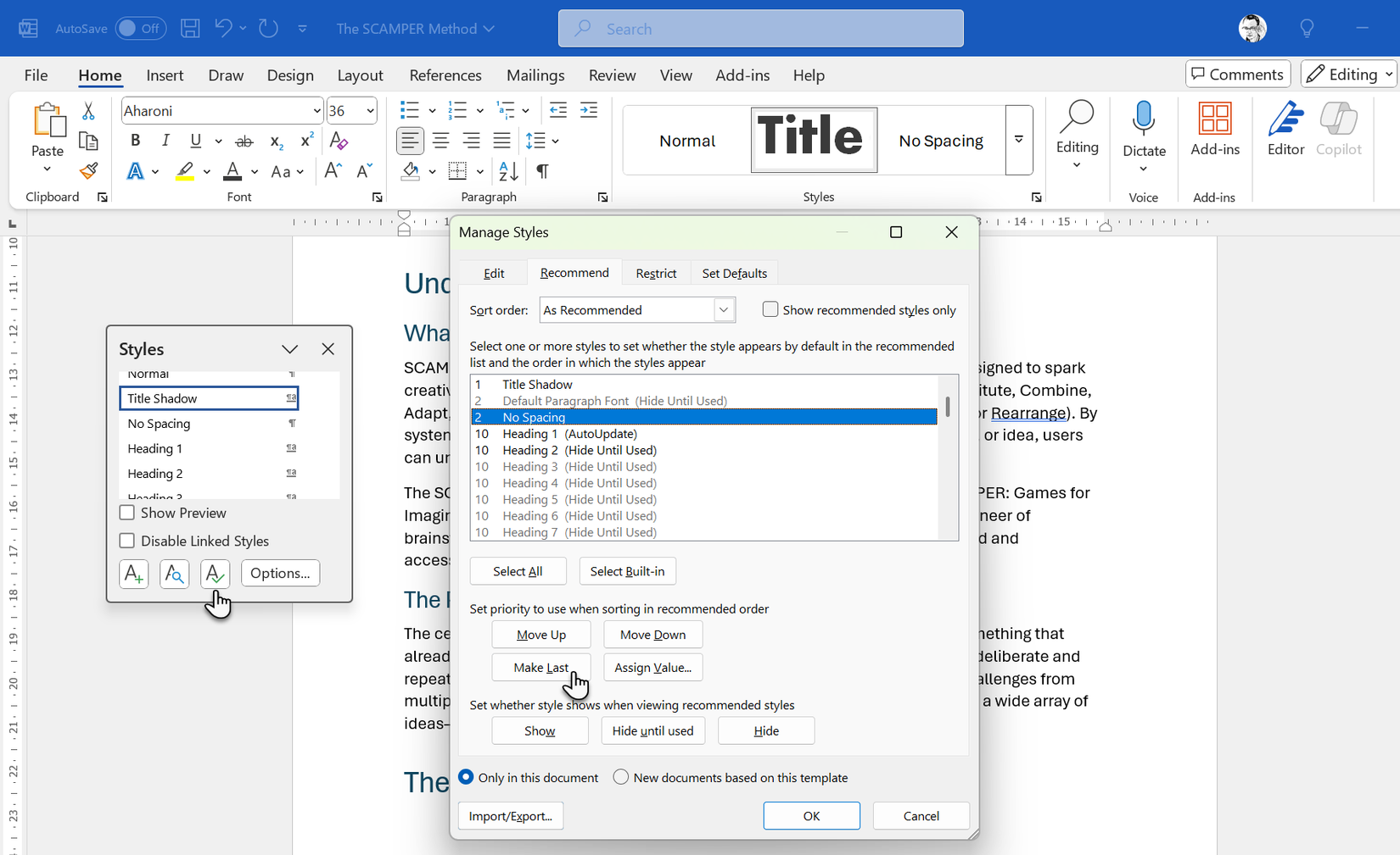 Word Command Update Style These Word Style Tweaks Make Document Editing Way Faster