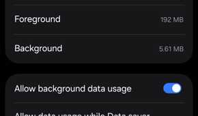 Turning off Amazon's background data usage