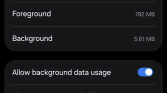 Turning off Amazon's background data usage