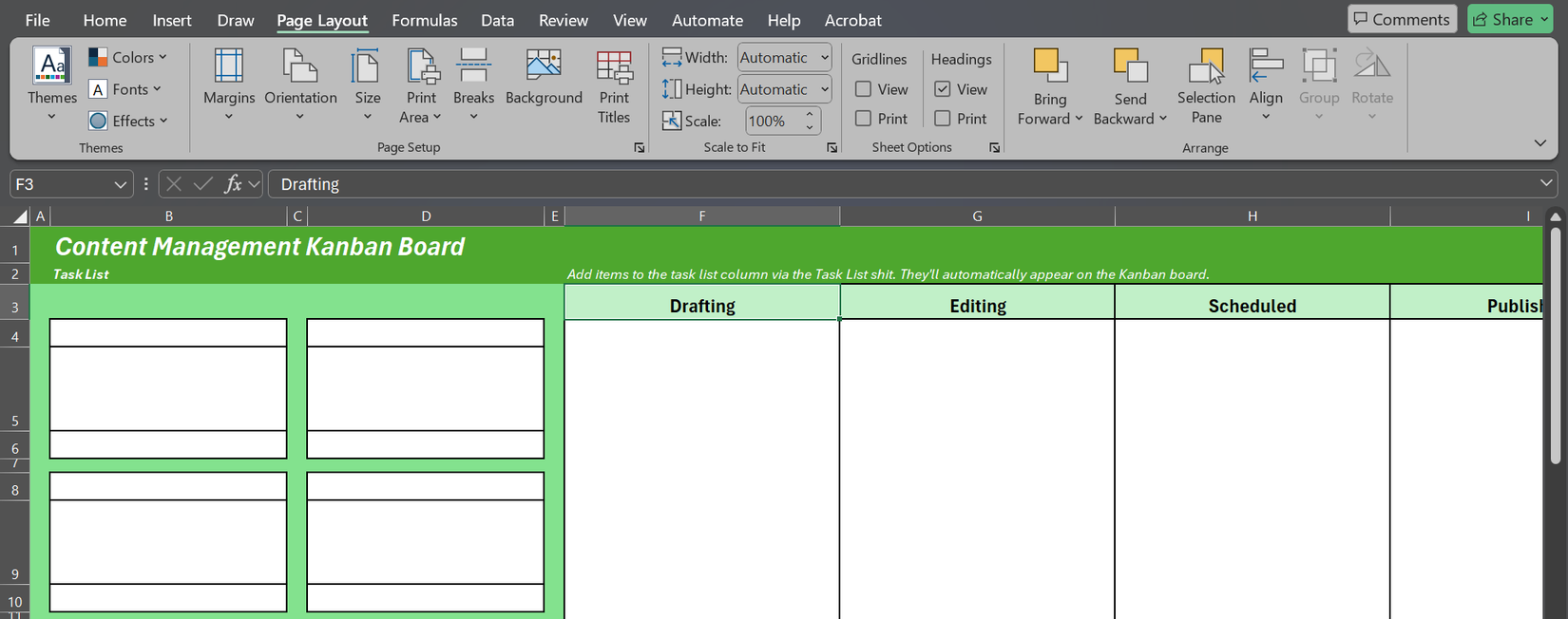 I Built a Fully Functional Kanban Board in Excel