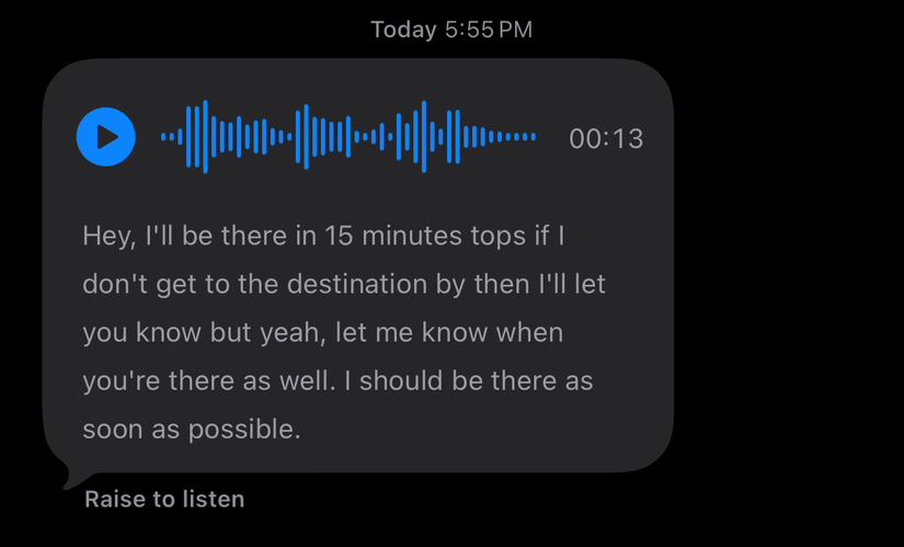 تبدیل پیام صوتی iMessage
