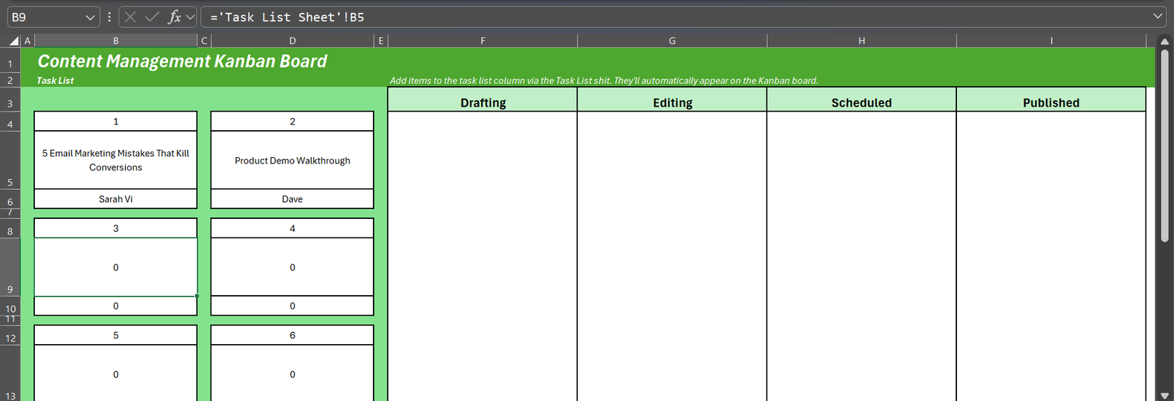 I Built a Fully Functional Kanban Board in Excel