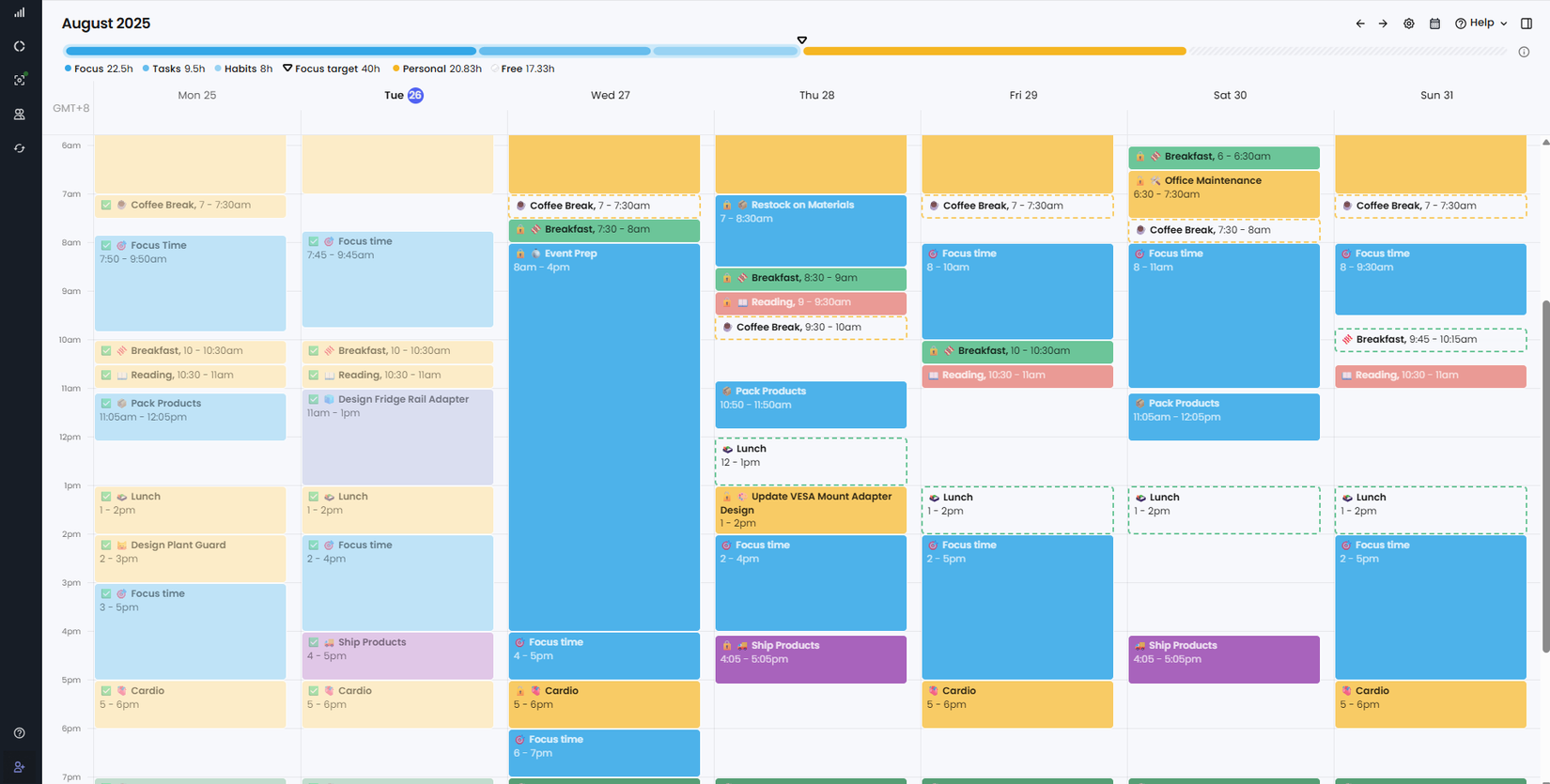 Reclaim automatic reschedule activities