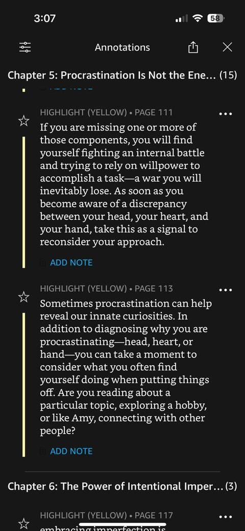 Reviewing Kindle Highlights