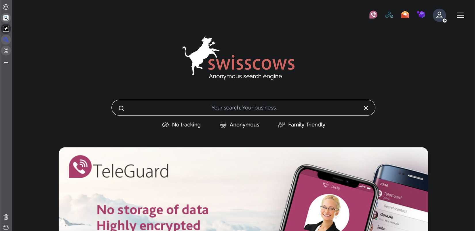 Swisscows search home