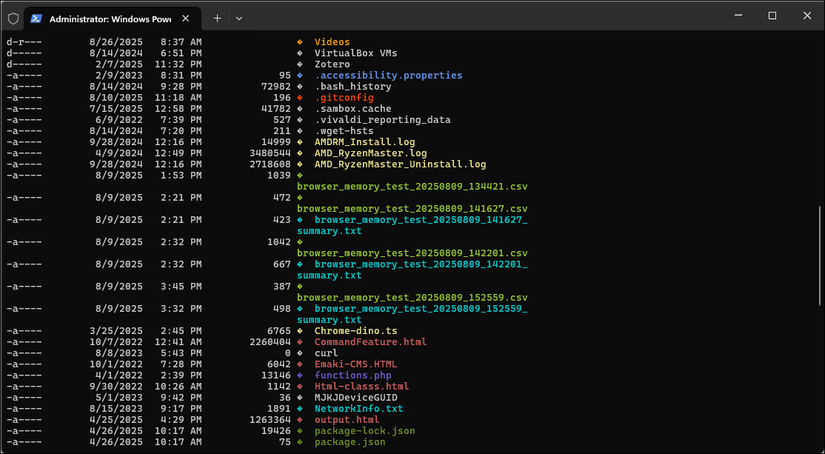 Terminal-Icons powershell module get-childitem