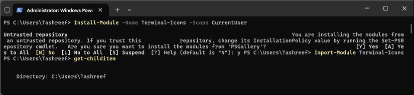 Terminal-Icons powershell module