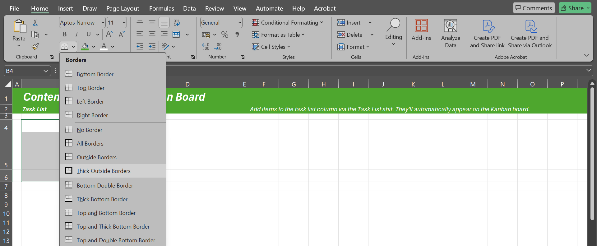 I Built a Fully Functional Kanban Board in Excel