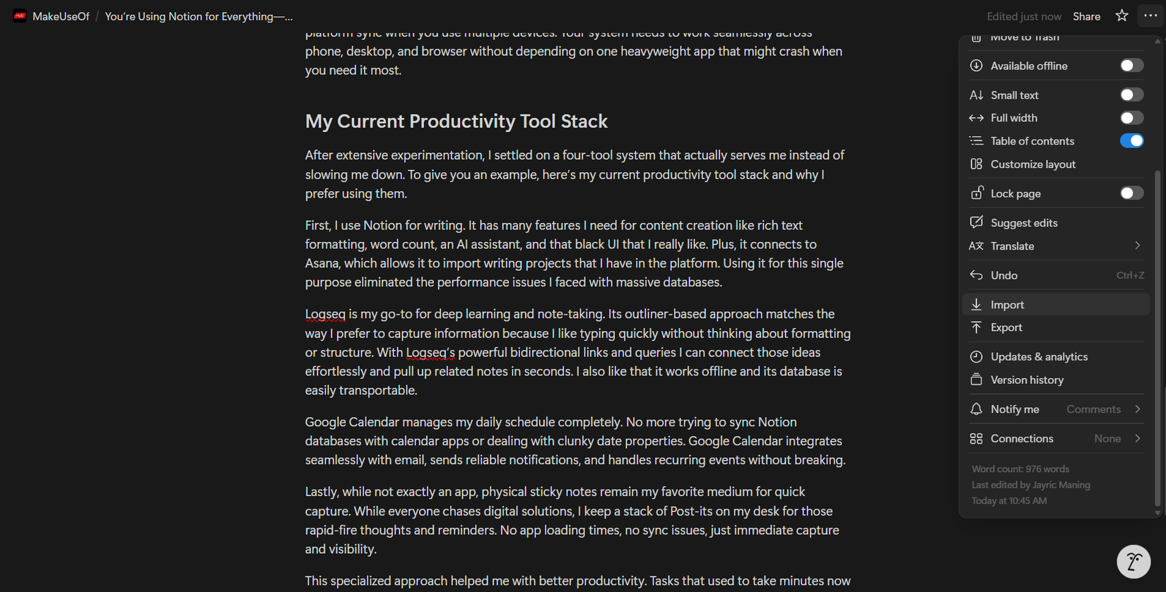 I Built My Workflow Entirely in Notion and Now I Regret It