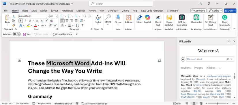 These Microsoft Word Add‑Ins Completely Transformed How I Write