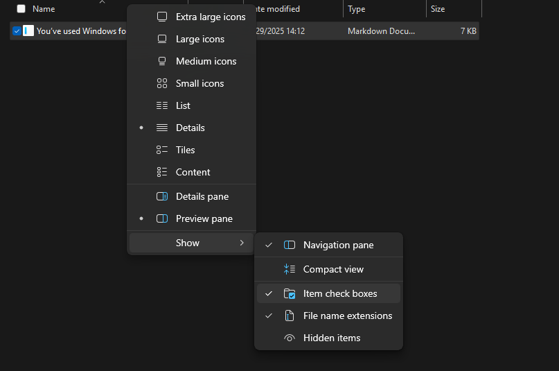 Windows Enable Check Boxes File Explorer