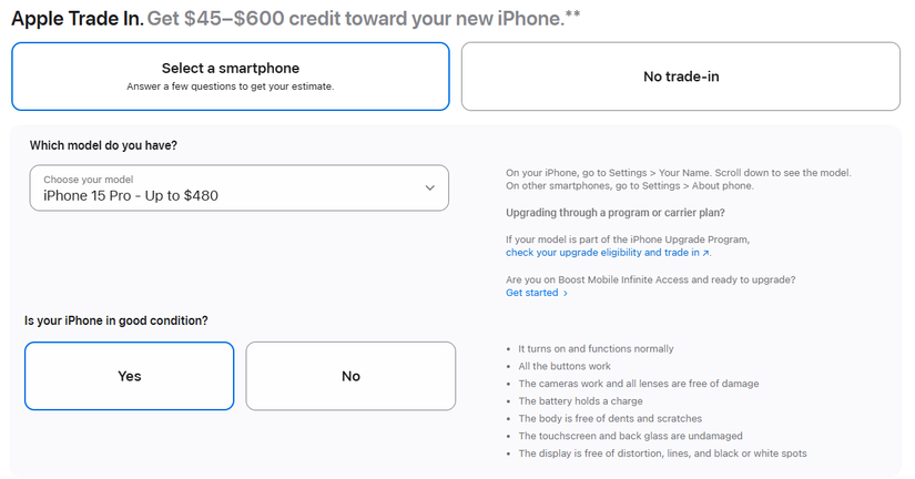 Apple iPhone Trade-in Options for New Phone