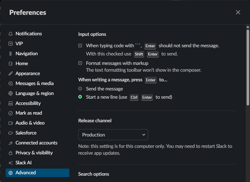 Slack Send Message Shortcut