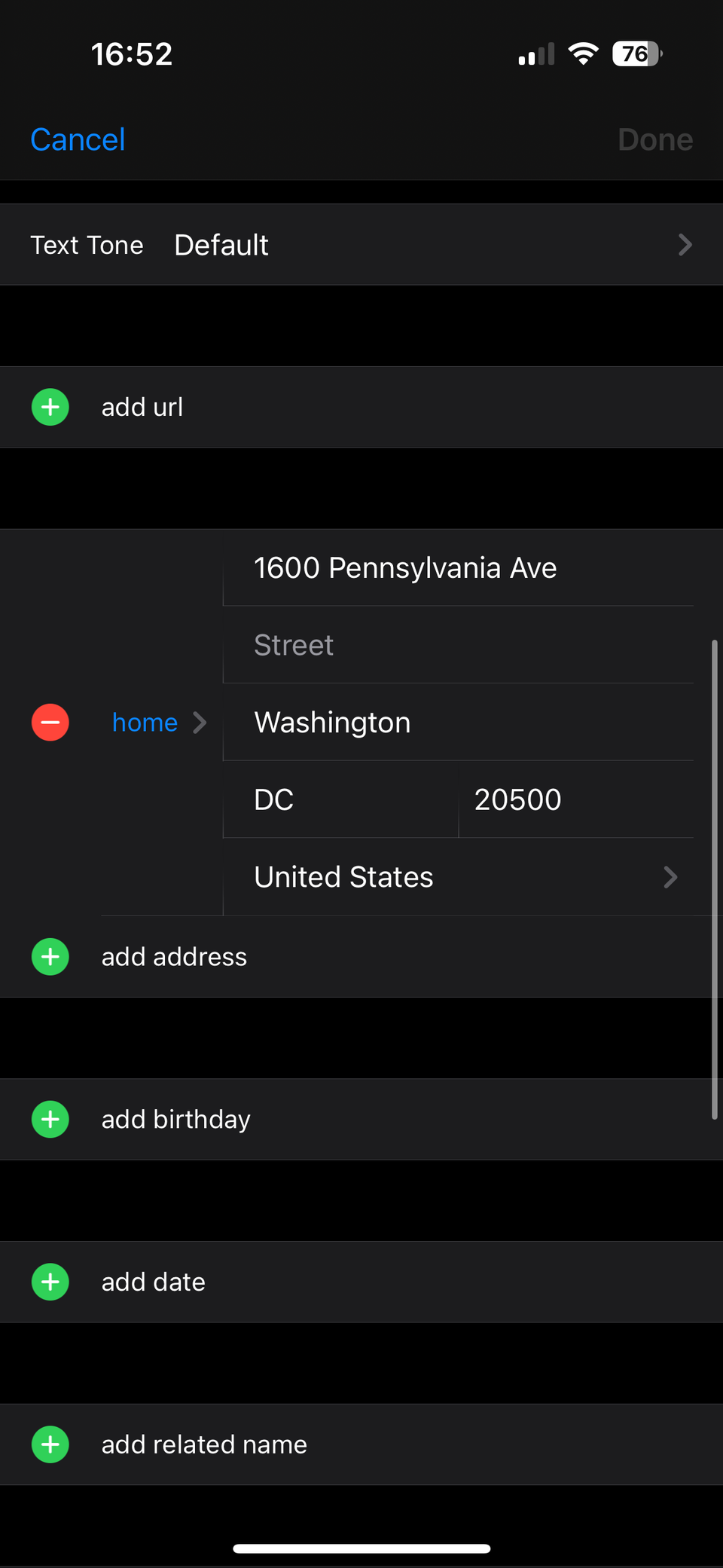 04a iPhone Contact Add Address