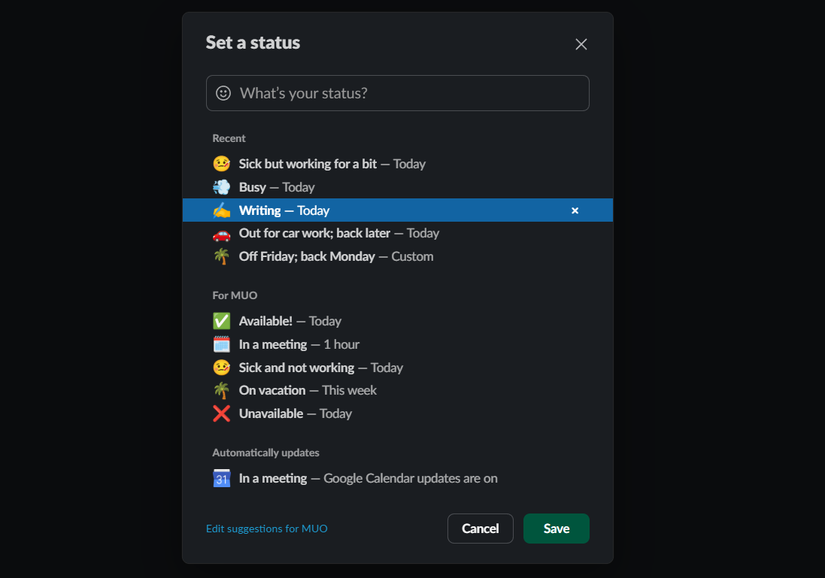 Slack Statuses I’ve used Slack for a decade—these 8 etiquette tips make it better for ...
