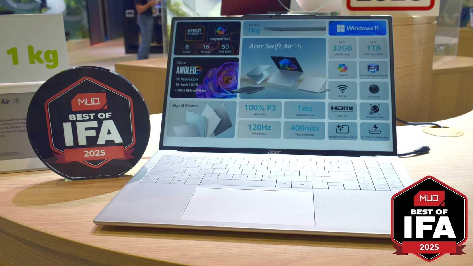 acer swift air 16 laptop at ifa 2025.