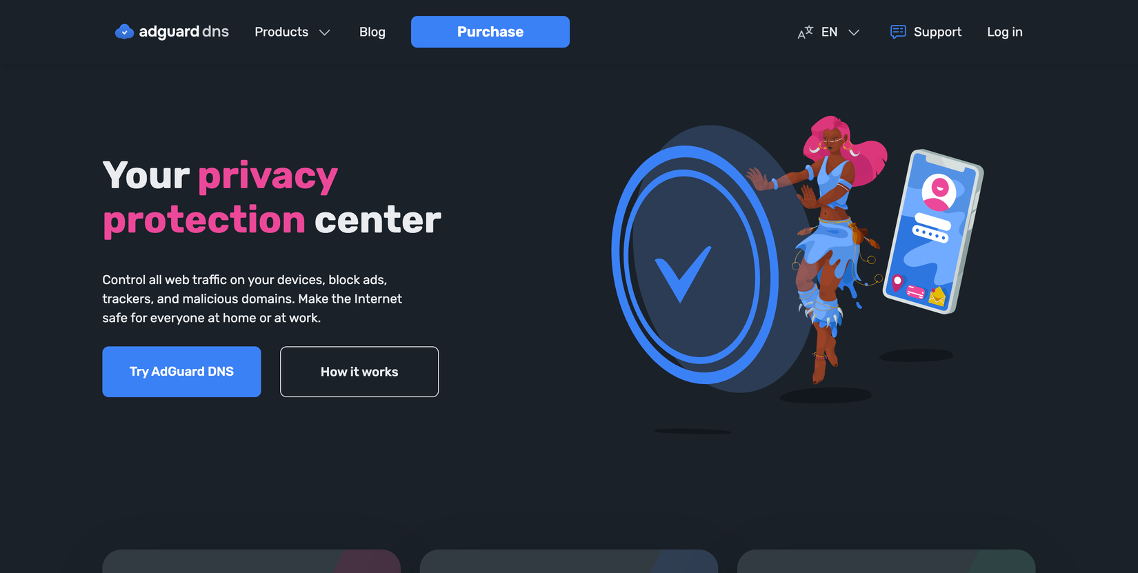 AdGuard DNS ad-blocking DNS server home page
