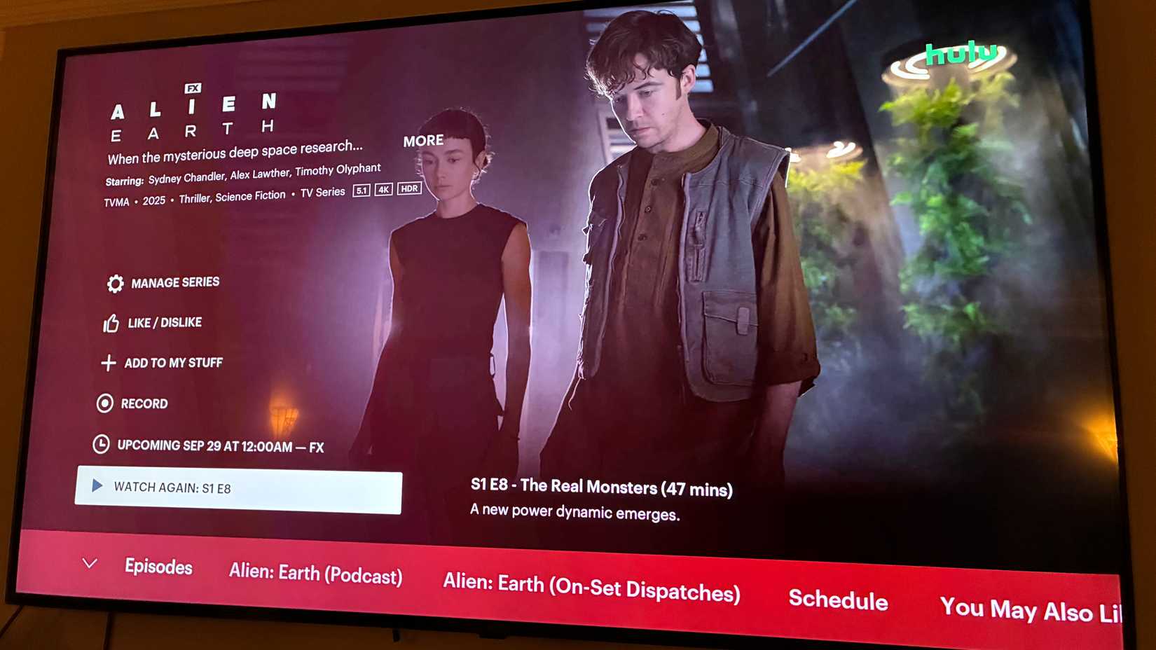 The Alien: Earth finale on Hulu