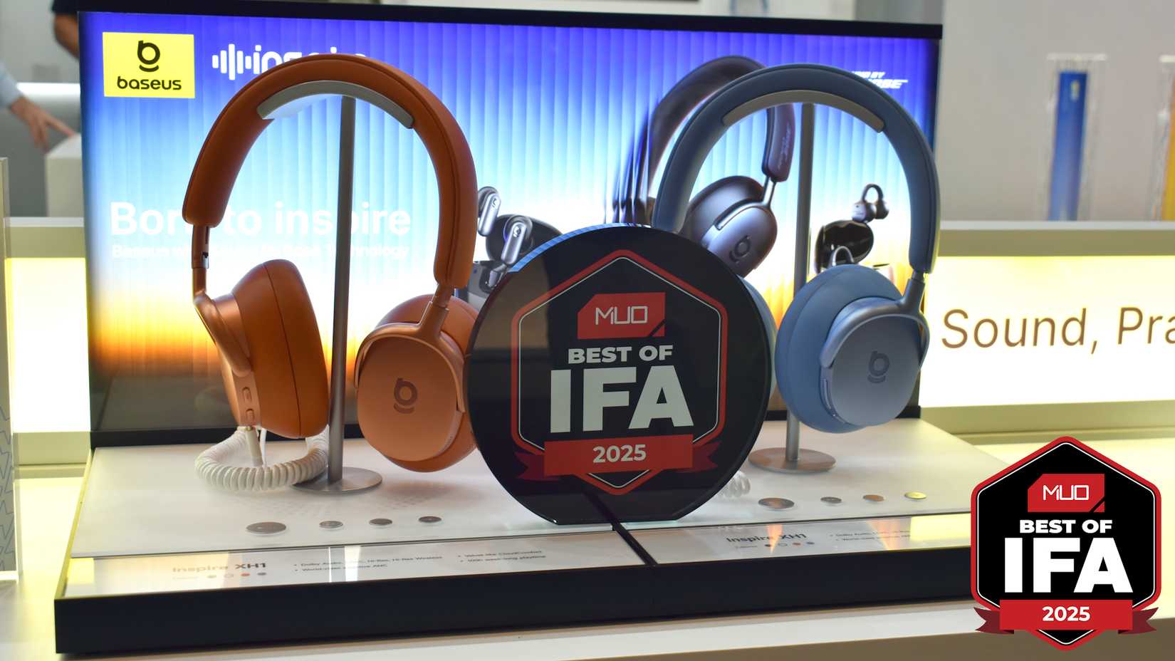 baseus inspire xh1 headphones with ifa 2025 award new colours.