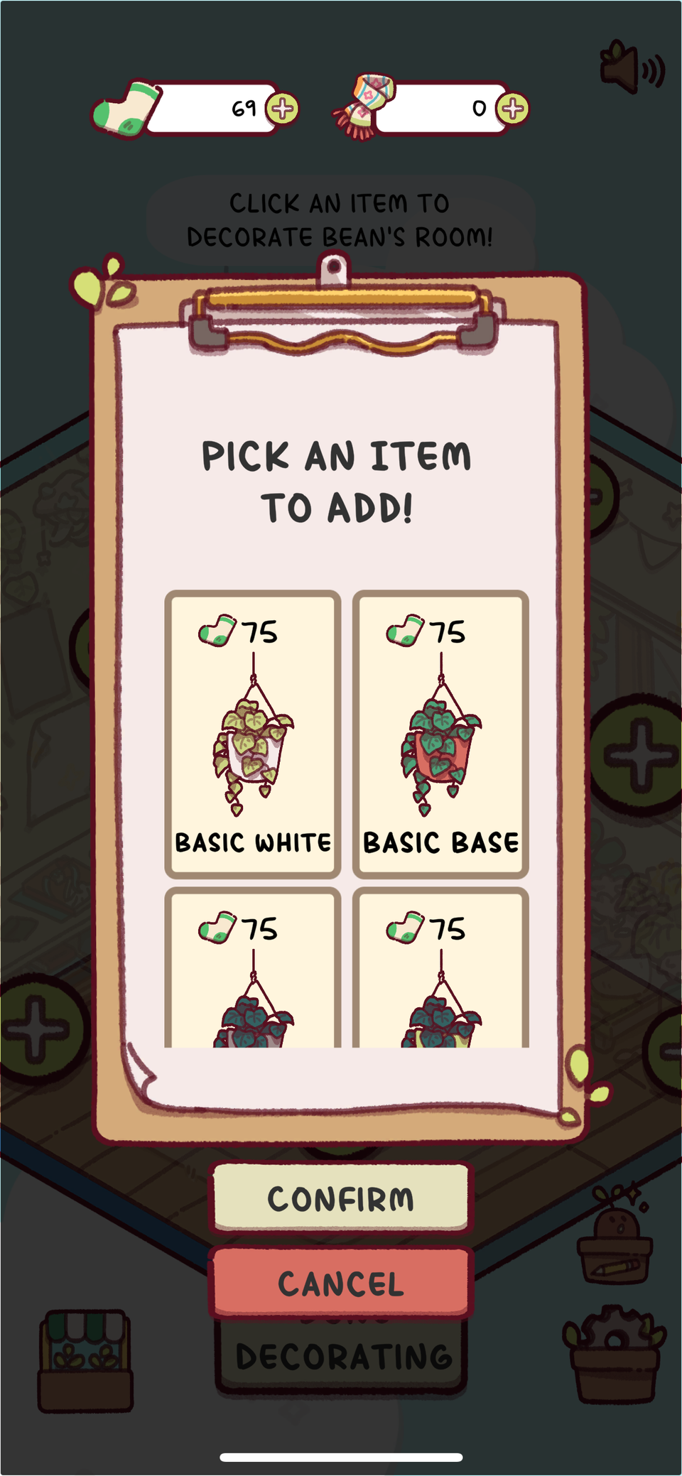 Focus Friend app buy decor options.