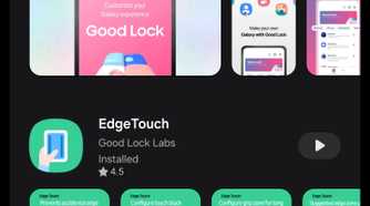 Galaxy Store search results showing Good Lock app