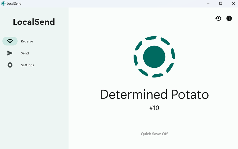 LocalSend app on Windows desktop