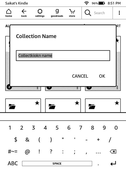 Naming Kindle Collections Folders