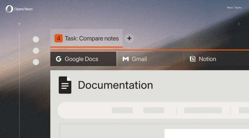 opera neon tasks example.