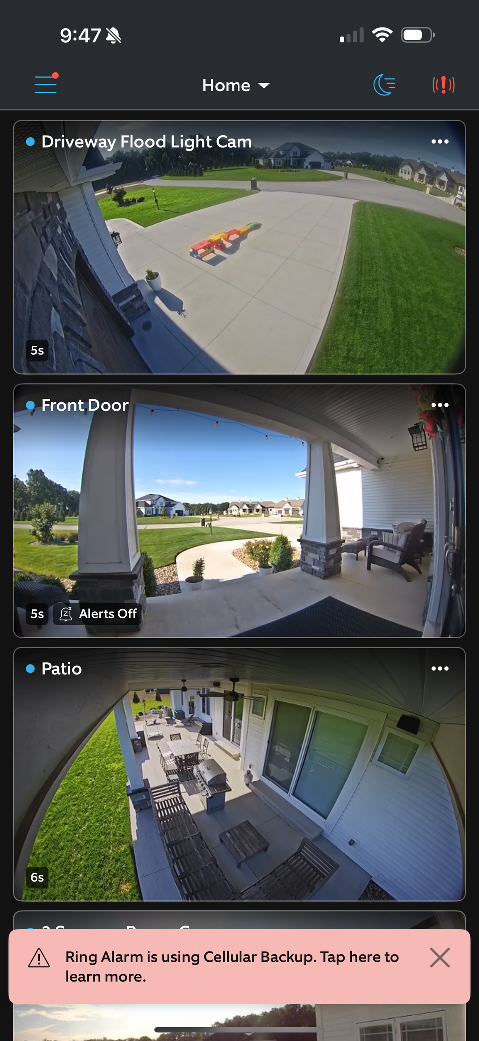Ring app camera view