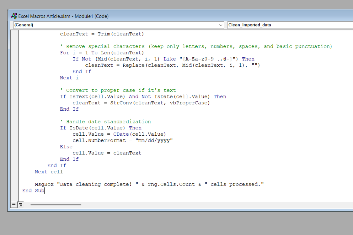 I stopped using formulas because Excel macros do the work for me