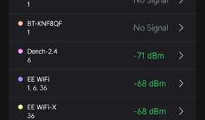 wifiman app list of local wifi networks detected by smartphone