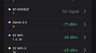wifiman app list of local wifi networks detected by smartphone