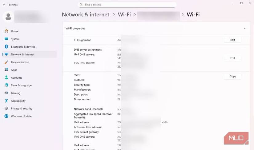 Windows 11 DNS settings