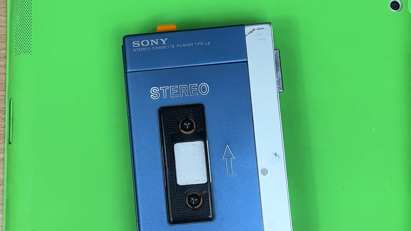 A blue Sony Stereo Cassette Player TPS-L2.