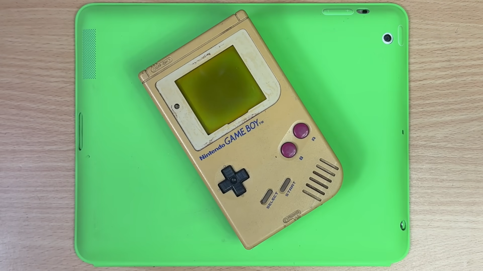 A Nintendo Game Boy handheld console.