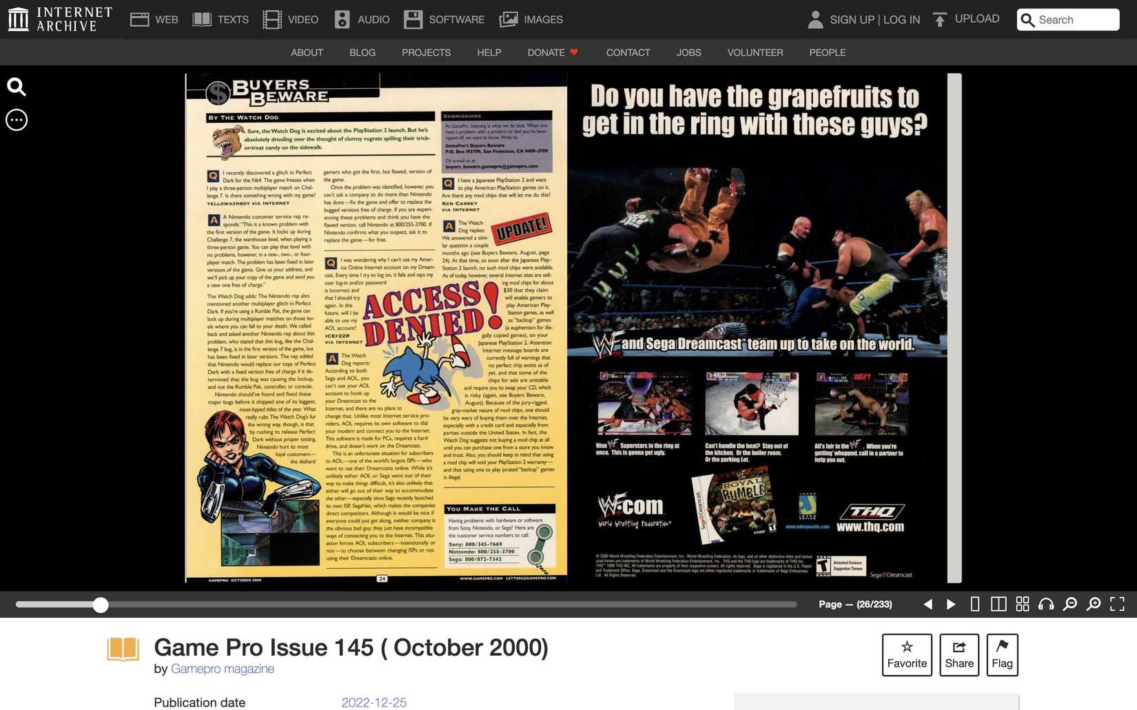 Game pro magazine inside pages