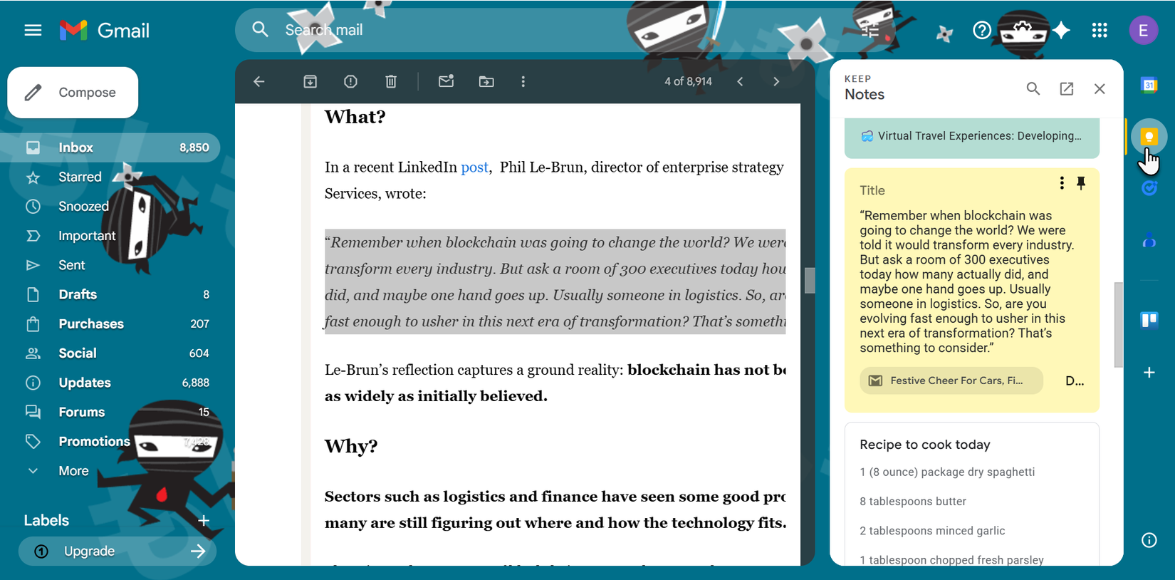 Google Keep Capture context