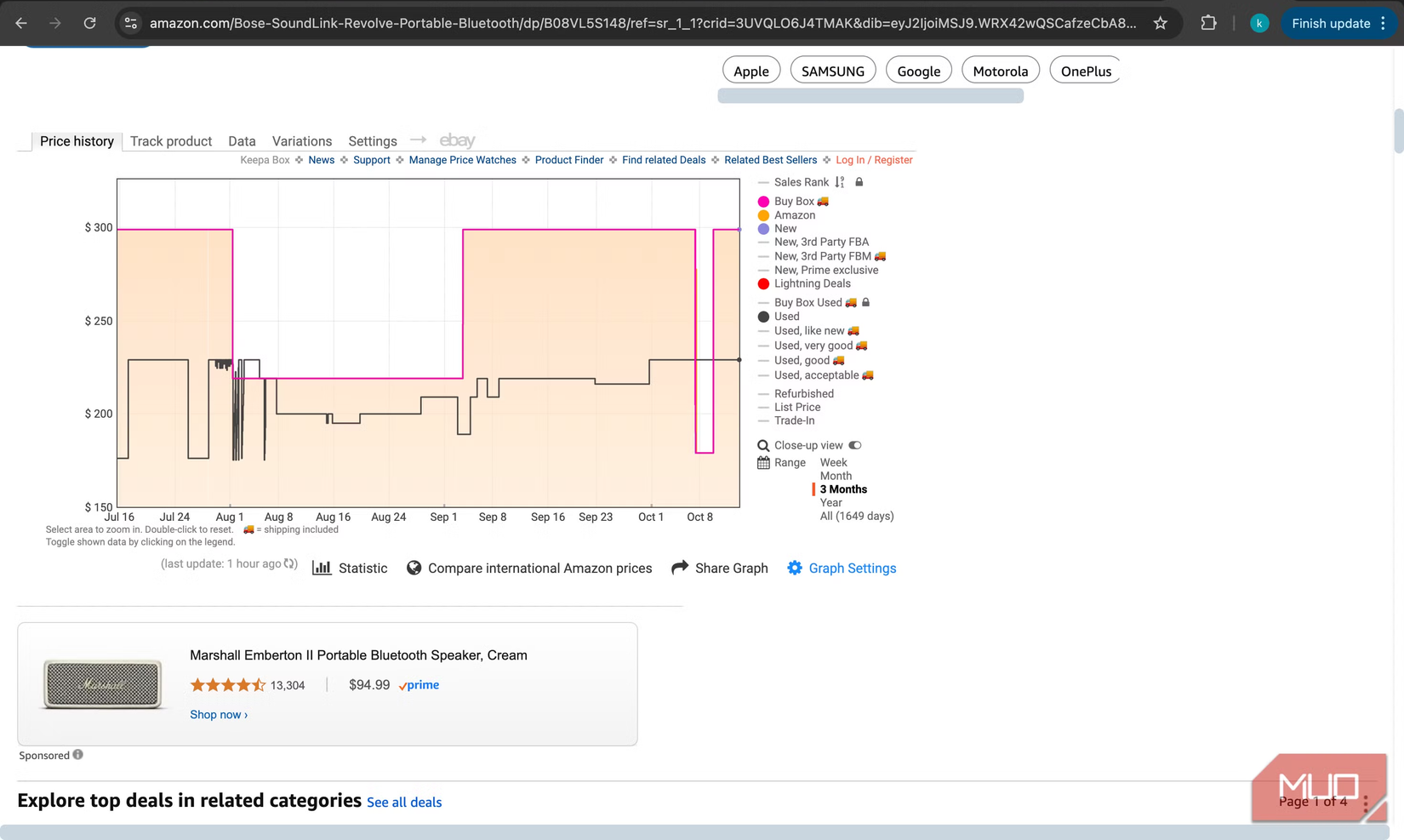 keepa price tracking app on amazon.