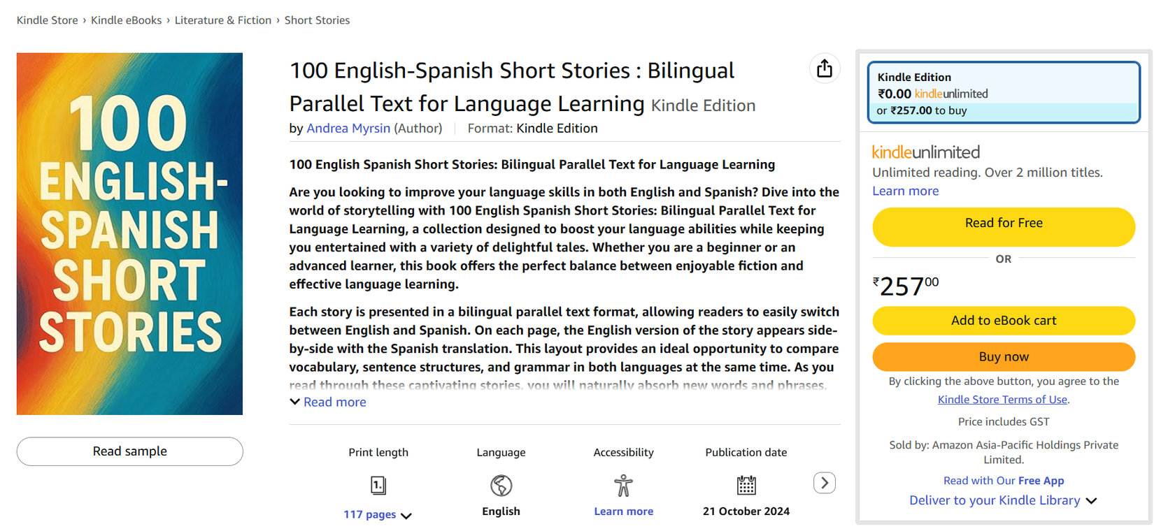Kindle Bilingual Book.