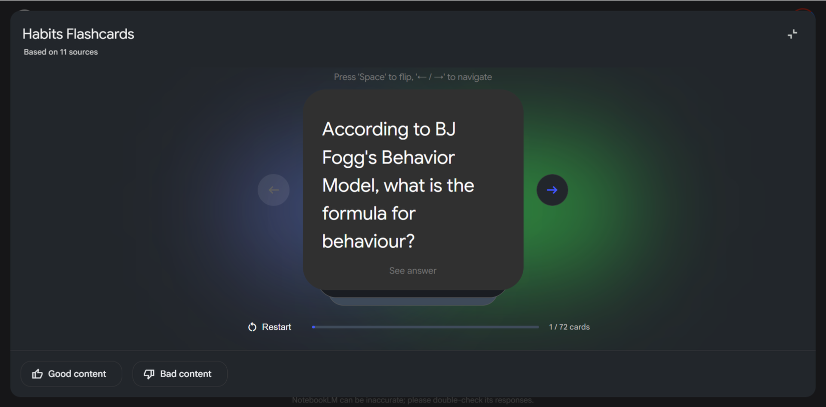 NotebookLM Flashcards